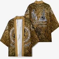 Queen Nzinga Kimono Cowrie Crown Silhouette Royal Power - Wonder Print Shop