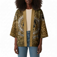 Queen Nzinga Kimono Cowrie Crown Silhouette Royal Power - Wonder Print Shop