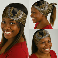 Queen Nzinga Neck Gaiter Cowrie Crown Silhouette Royal Power - Wonder Print Shop