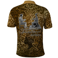 Queen Nzinga Polo Shirt Cowrie Crown Silhouette Royal Power - Wonder Print Shop