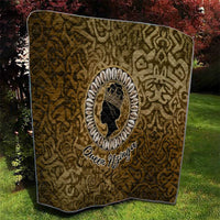 Queen Nzinga Quilt Cowrie Crown Silhouette Royal Power - Wonder Print Shop