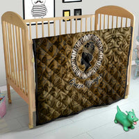 Queen Nzinga Quilt Cowrie Crown Silhouette Royal Power - Wonder Print Shop