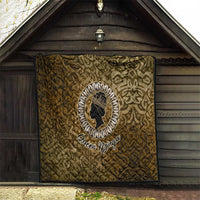 Queen Nzinga Quilt Cowrie Crown Silhouette Royal Power - Wonder Print Shop