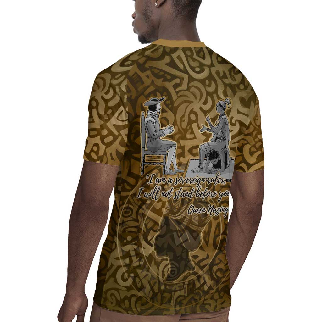 Queen Nzinga Rugby Jersey Cowrie Crown Silhouette Royal Power - Wonder Print Shop