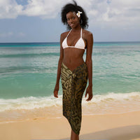 Queen Nzinga Sarong Cowrie Crown Silhouette Royal Power - Wonder Print Shop