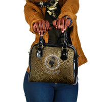 Queen Nzinga Shoulder Handbag Cowrie Crown Silhouette Royal Power - Wonder Print Shop