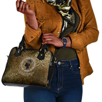 Queen Nzinga Shoulder Handbag Cowrie Crown Silhouette Royal Power - Wonder Print Shop