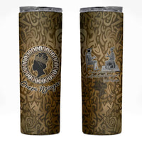 Queen Nzinga Skinny Tumbler Cowrie Crown Silhouette Royal Power - Wonder Print Shop