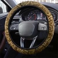 Queen Nzinga Steering Wheel Cover Cowrie Crown Silhouette Royal Power - Wonder Print Shop