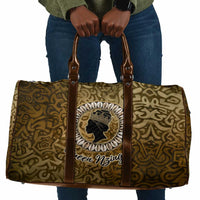 Queen Nzinga Travel Bag Cowrie Crown Silhouette Royal Power - Wonder Print Shop