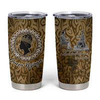 Queen Nzinga Tumbler Cup Cowrie Crown Silhouette Royal Power - Wonder Print Shop