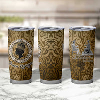 Queen Nzinga Tumbler Cup Cowrie Crown Silhouette Royal Power - Wonder Print Shop