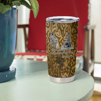 Queen Nzinga Tumbler Cup Cowrie Crown Silhouette Royal Power - Wonder Print Shop