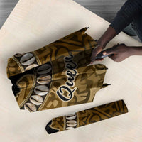 Queen Nzinga Umbrella Cowrie Crown Silhouette Royal Power - Wonder Print Shop
