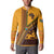 Tribal Africa Heritage with South Africa Flag Button Sweatshirt Wildlife Silhouettes in Earthy Yellow and Brown