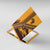 Tribal Africa Heritage with South Africa Flag Canvas Wall Art Wildlife Silhouettes in Earthy Yellow and Brown