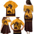 Tribal Africa Heritage with South Africa Flag Family Matching Puletasi and Hawaiian Shirt Wildlife Silhouettes in Earthy Yellow and Brown