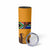 Tribal Africa Heritage with South Africa Flag Skinny Tumbler Wildlife Silhouettes in Earthy Yellow and Brown