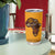 Tribal Africa Heritage with South Africa Flag Tumbler Cup Wildlife Silhouettes in Earthy Yellow and Brown