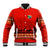 South Africa Wildlife Baseball Jacket Tribal Pattern with National Flag and Safari Silhouettes