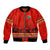 South Africa Wildlife Bomber Jacket Tribal Pattern with National Flag and Safari Silhouettes