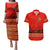South Africa Wildlife Couples Matching Puletasi and Hawaiian Shirt Tribal Pattern with National Flag and Safari Silhouettes