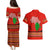 South Africa Wildlife Couples Matching Puletasi and Hawaiian Shirt Tribal Pattern with National Flag and Safari Silhouettes