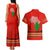 South Africa Wildlife Couples Matching Tank Maxi Dress and Hawaiian Shirt Tribal Pattern with National Flag and Safari Silhouettes