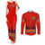 South Africa Wildlife Couples Matching Tank Maxi Dress and Long Sleeve Button Shirt Tribal Pattern with National Flag and Safari Silhouettes