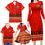 South Africa Wildlife Family Matching Long Sleeve Bodycon Dress and Hawaiian Shirt Tribal Pattern with National Flag and Safari Silhouettes