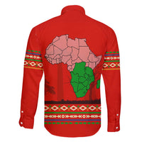 South Africa Wildlife Family Matching Long Sleeve Bodycon Dress and Hawaiian Shirt Tribal Pattern with National Flag and Safari Silhouettes