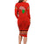 South Africa Wildlife Family Matching Long Sleeve Bodycon Dress and Hawaiian Shirt Tribal Pattern with National Flag and Safari Silhouettes