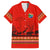 South Africa Wildlife Family Matching Off The Shoulder Long Sleeve Dress and Hawaiian Shirt Tribal Pattern with National Flag and Safari Silhouettes