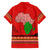 South Africa Wildlife Family Matching Off The Shoulder Long Sleeve Dress and Hawaiian Shirt Tribal Pattern with National Flag and Safari Silhouettes