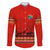 South Africa Wildlife Family Matching Off The Shoulder Long Sleeve Dress and Hawaiian Shirt Tribal Pattern with National Flag and Safari Silhouettes