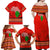 South Africa Wildlife Family Matching Off Shoulder Maxi Dress and Hawaiian Shirt Tribal Pattern with National Flag and Safari Silhouettes