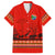 South Africa Wildlife Family Matching Off Shoulder Maxi Dress and Hawaiian Shirt Tribal Pattern with National Flag and Safari Silhouettes