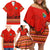 South Africa Wildlife Family Matching Off Shoulder Short Dress and Hawaiian Shirt Tribal Pattern with National Flag and Safari Silhouettes
