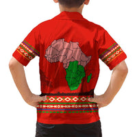 South Africa Wildlife Family Matching Puletasi and Hawaiian Shirt Tribal Pattern with National Flag and Safari Silhouettes