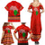 South Africa Wildlife Family Matching Summer Maxi Dress and Hawaiian Shirt Tribal Pattern with National Flag and Safari Silhouettes