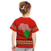 South Africa Wildlife Kid T Shirt Tribal Pattern with National Flag and Safari Silhouettes