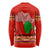 South Africa Wildlife Long Sleeve Shirt Tribal Pattern with National Flag and Safari Silhouettes