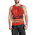 South Africa Wildlife Men Tank Top Tribal Pattern with National Flag and Safari Silhouettes
