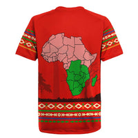 South Africa Wildlife Rugby Jersey Tribal Pattern with National Flag and Safari Silhouettes