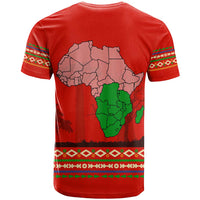 South Africa Wildlife T Shirt Tribal Pattern with National Flag and Safari Silhouettes
