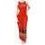 South Africa Wildlife Tank Maxi Dress Tribal Pattern with National Flag and Safari Silhouettes