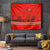 South Africa Wildlife Tapestry Tribal Pattern with National Flag and Safari Silhouettes