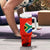 South Africa Wildlife Tumbler With Handle Tribal Pattern with National Flag and Safari Silhouettes