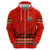 South Africa Wildlife Zip Hoodie Tribal Pattern with National Flag and Safari Silhouettes