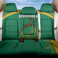 South Africa Springboks Back Car Seat Cover with Tribal Antelope Design and Floral Accents